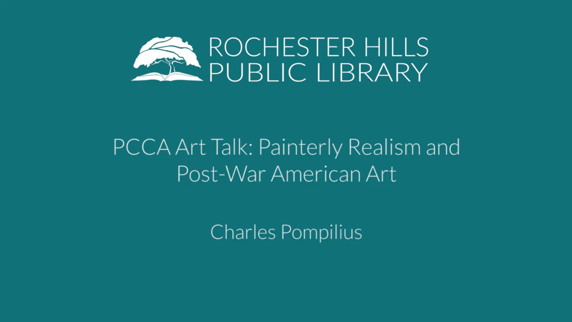 PCCA Art Talk: Painterly Realism and Post War American Art